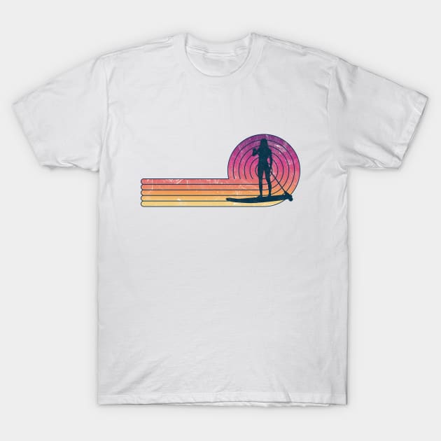 Vintage and Retro Look SUP Paddle Board T-Shirt by MarkusShirts